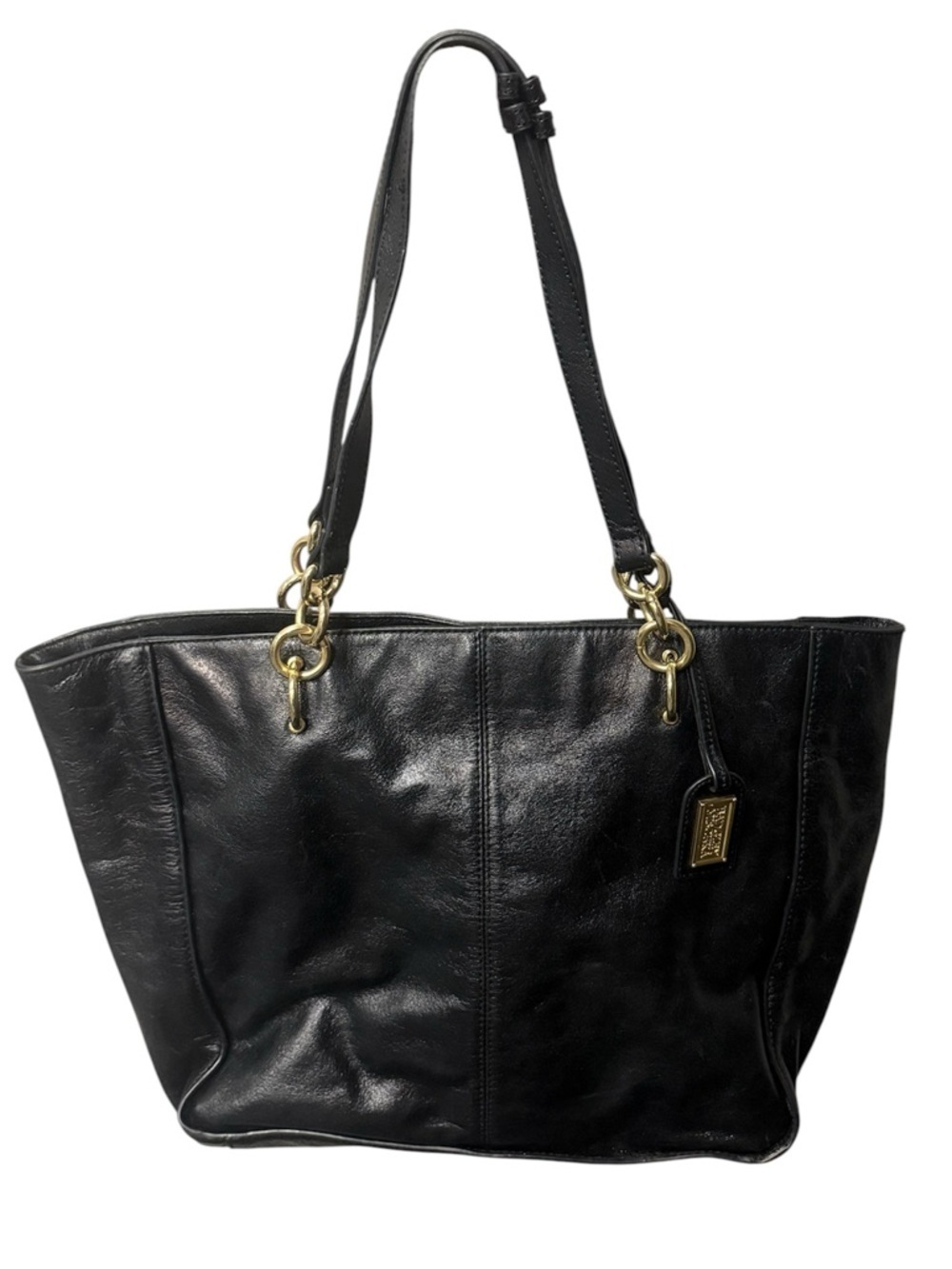 Badgley Mischka Black Faux Leather Shoulder Bag Women's Carryall Purse Tote